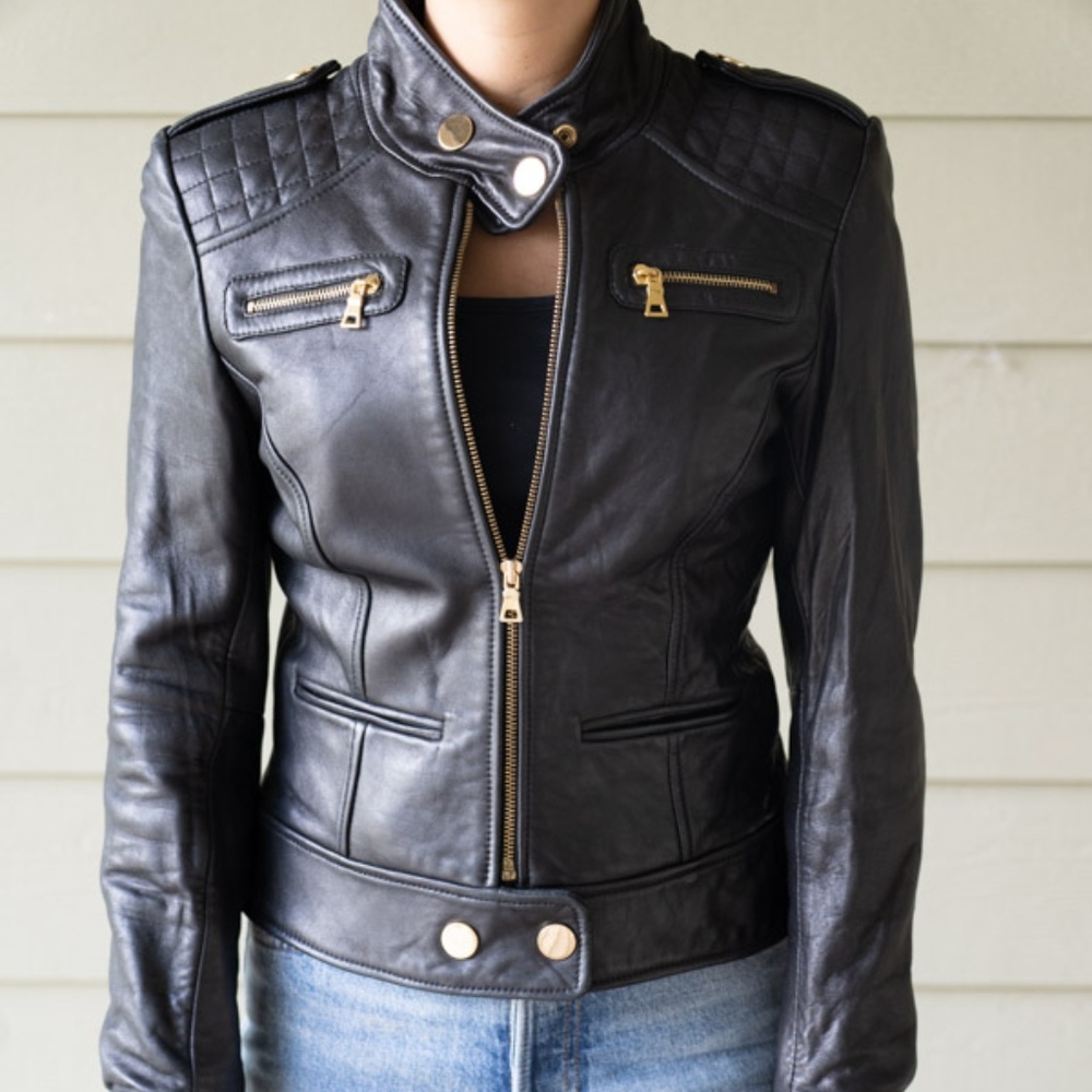 Genuine Leather Motorcycle Jacket